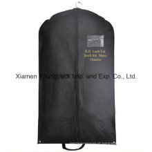 Promocionais Preto Non-Woven PP Clothes Cover Garment Bag